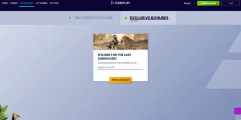 casiplay casino exclusive bonuses