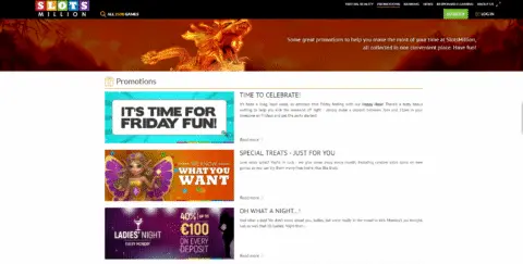 slotsmillion casino promotions
