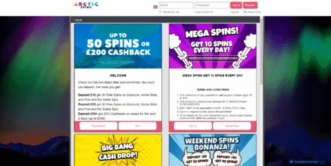 Arctic Spins Casino Promotions