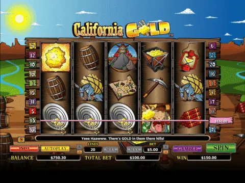 California Gold Slot Game Free Spins