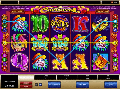 Carnaval Slot Game Free Spins