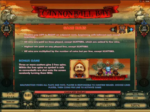 Play Cannonball Bay Slot
