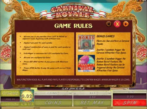 Play Carnival Royale Slot