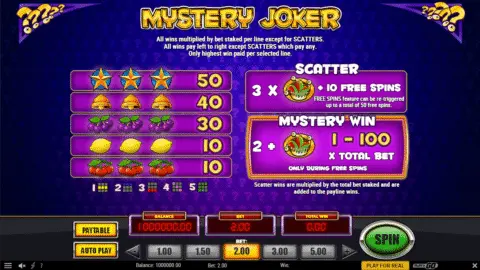 Play Mystery Joker Slot