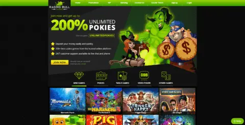 Raging Bull Casino Bonus