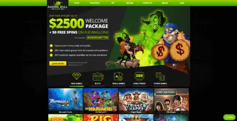 Raging Bull Slots Casino Bonus