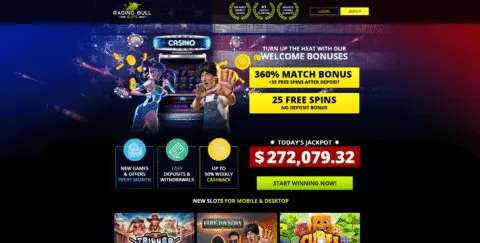 Raging Bull Slots Casino Free Spins No Deposit