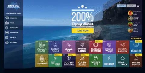 True Blue Casino Bonus