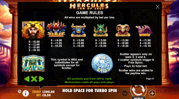 Play Hercules Son Of Zeus Slot