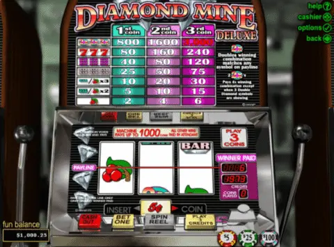 Diamond Mine Deluxe Slot Game Free Spins