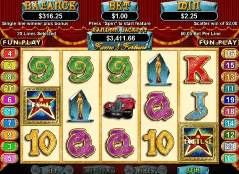 Fame And Fortune Slot Game Free Spins