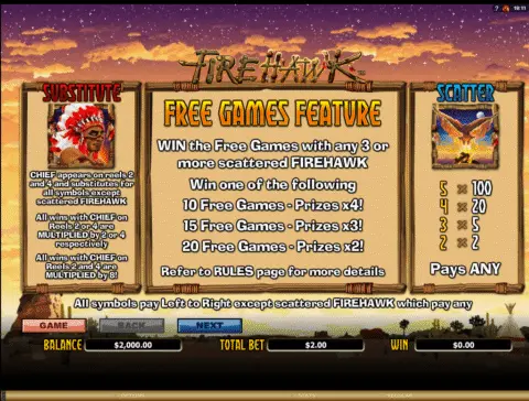 Play Firehawk Slot
