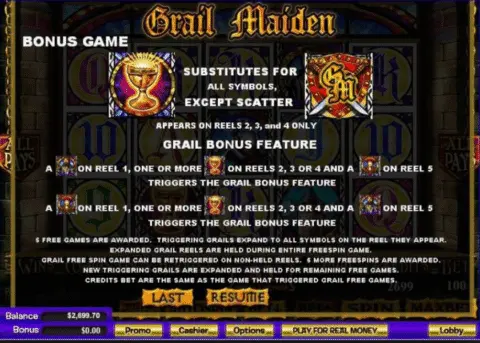 Play Grail Maiden Slot