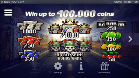 Play Route 777 Slot
