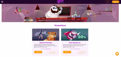Boo Casino Promotions