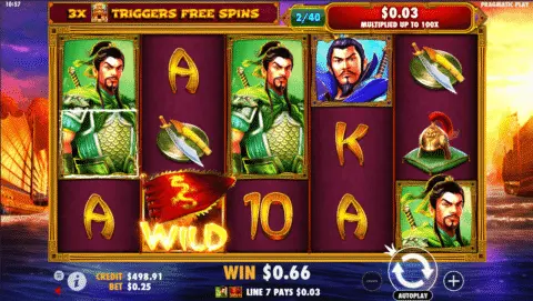 3 Kingdoms Battle Of Red Cliffs Slot Game Free Spins