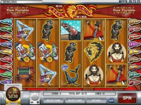 5 Reel Circus Slot Game