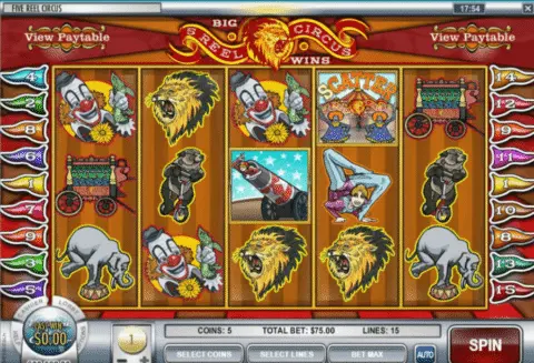 5 Reel Circus Slot Game Free Spins