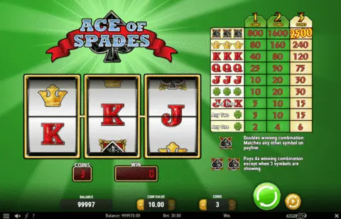 Ace Of Spades Slot Game