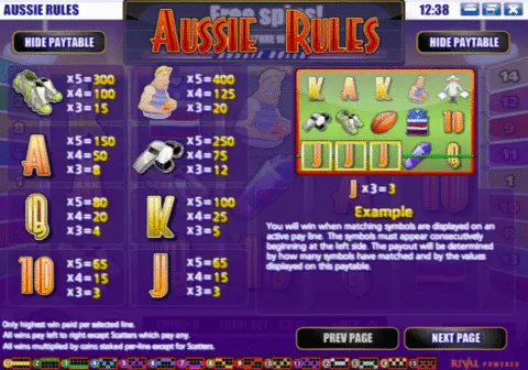 Play Aussie Rules Slot