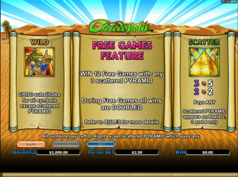 Play Crocodopolis Slot