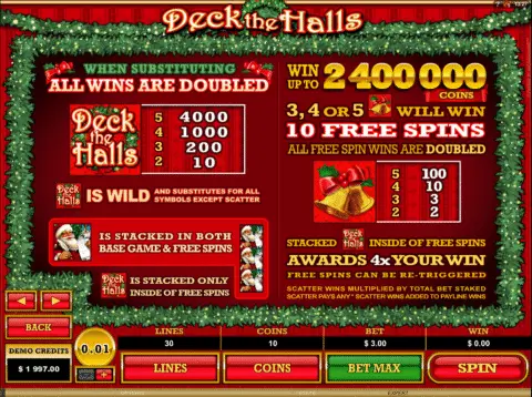 Play Deck The Halls Slot