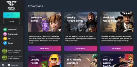 Buran Casino Promotions And Bonus