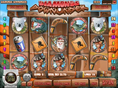 Diamonds Downunder Slot Game