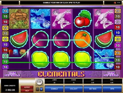 Elementals Slot Game Free Spins