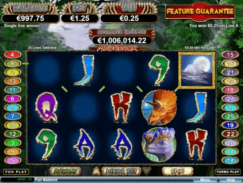 Megasaur Slot Game Free Spins