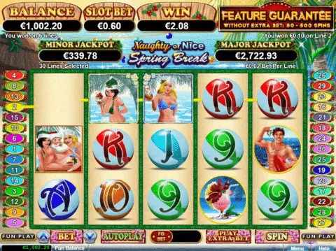Naughty Or Nice Spring Break Slot Game