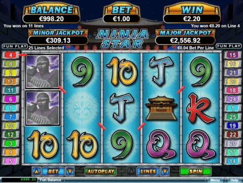 Ninja Star Slot Game Free Spins