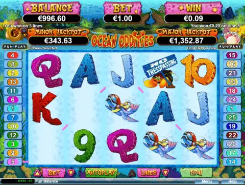 Ocean Oddities Slot Game Free Spins