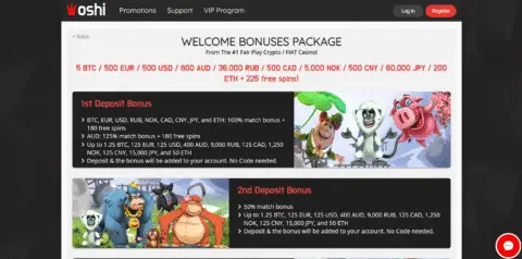 Oshi Casino Promotions