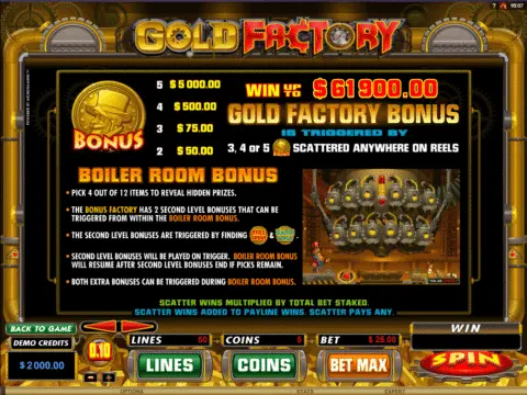 Play Gold Factory Slot