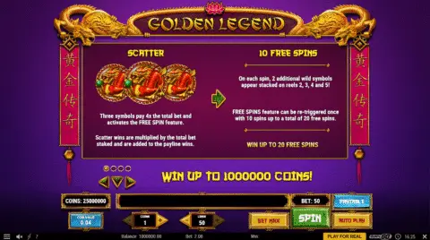 Play Golden Legend Slot