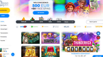 Ego Casino Welcome Bonus