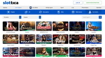 Slottica Casino Live Casino Games