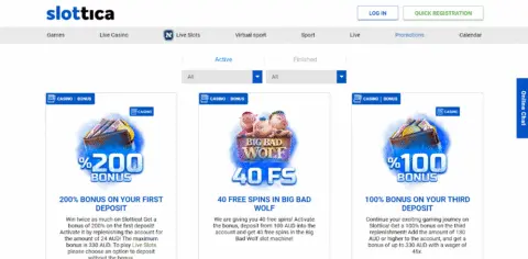 Slottica Casino Promotions