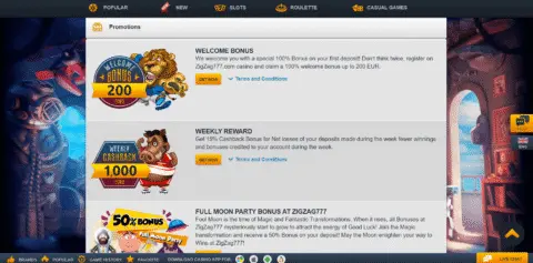 Zig Zag 777 Casino Promotions