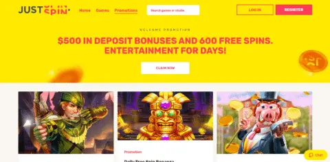 Justspin Casino Promotions