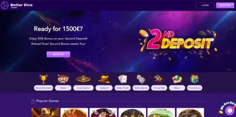 Better Dice Casino Welcome Bonus