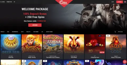 Cobra Casino Free Spins