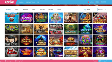 Evolve Casino Casino Games