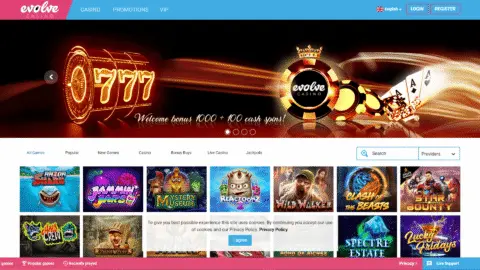 Evolve Casino Free Spins