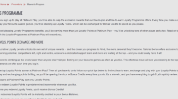 Platinum Play Casino Loyalty