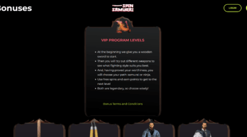 Spin Samurai Casino Vip Program