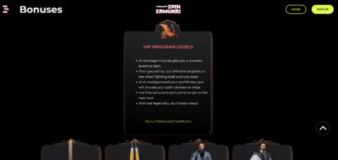 Spin Samurai Casino Vip Program