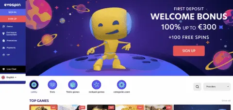 Evospin Casino Free Spins