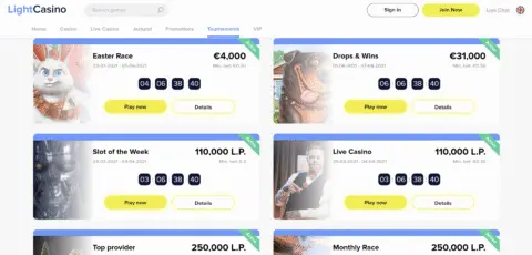 Light Casino Tournaments